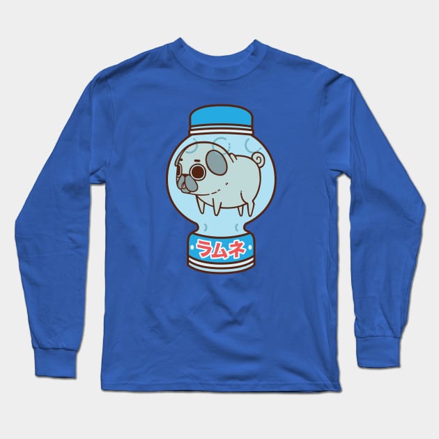 Ramune Puglie Long Sleeve T-Shirt by Puglie Pug 